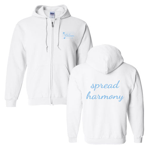 Gildan Full Zip Hooded Sweatshirt -- White