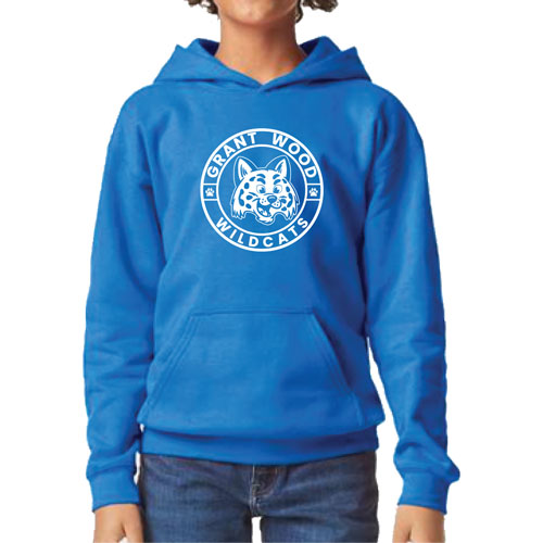 Gildan Youth Softstyle Midweight Fleece Hooded Sweatshirt -- Royal