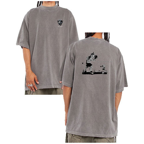 Shaka Wear Garment-Dyed Crewneck T-Shirt -- Cement