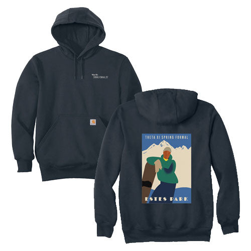 Carhartt Rain Defender Paxton Heavyweight Hooded Sweatshirt -- New Navy