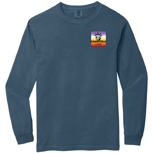 Comfort Colors Unisex Garment-Dyed Heavyweight Long Sleeve T-Shirt -- Midnight