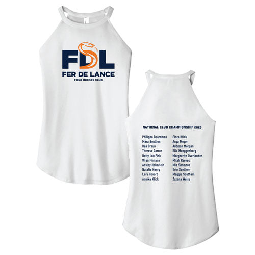 Ladies District Made Soft Perfect Tri Rocker Tank -- White, U14
