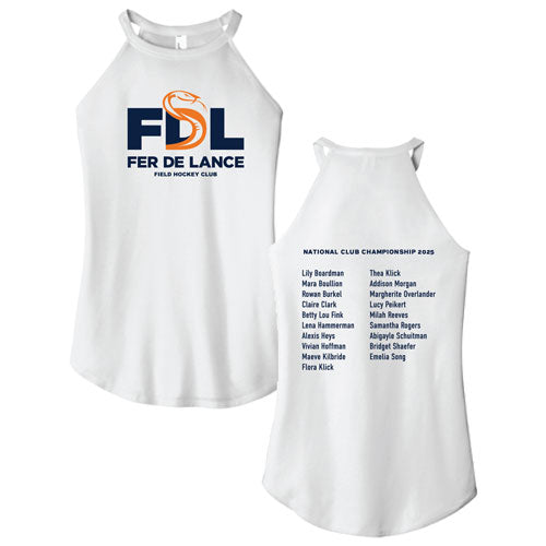 Ladies District Made Soft Perfect Tri Rocker Tank -- White, U16