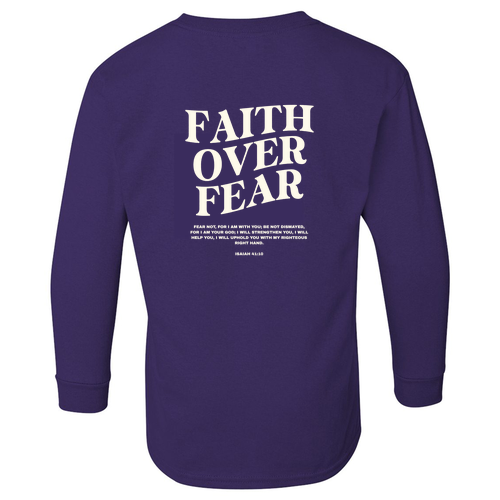 Youth Gildan Heavy Cotton Long Sleeve -- Purple