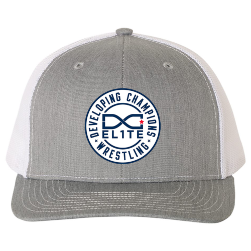 Richardson Snapback Trucker Cap -- Heather Grey / White