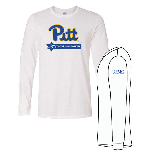 Pitt/Maccabi Short Longsleeve Shirt -- White