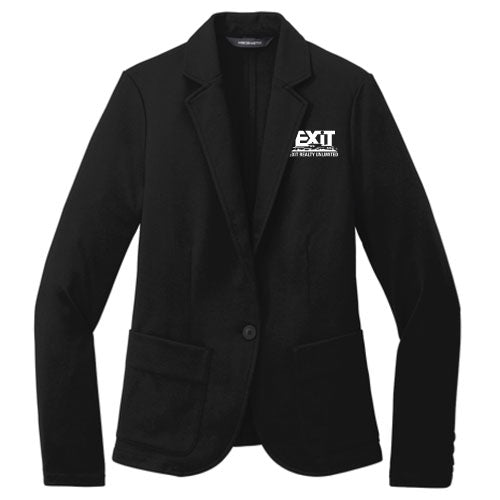Mercer+Mettle Women's Relaxed Knit Blazer -- Deep Black