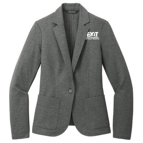 Mercer+Mettle Women's Relaxed Knit Blazer -- Storm Grey Heather
