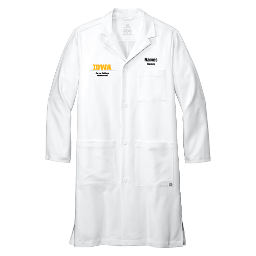 CCOM Wonderwink Men's Long Lab Coat -- White