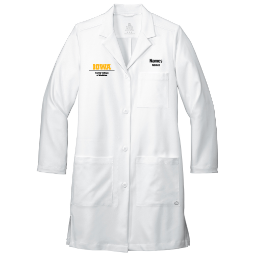 CCOM Wonderwink Women's Long Lab Coat -- White