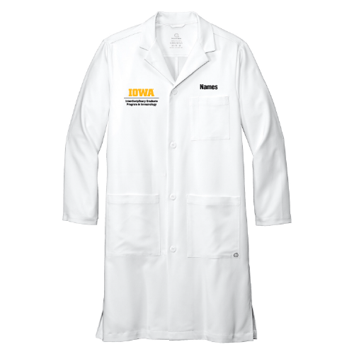 Immunology Wonderwink Men's Long Lab Coat -- White