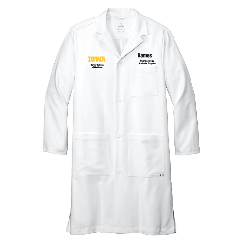 Pharmacology Wonderwink Men's Long Lab Coat -- White