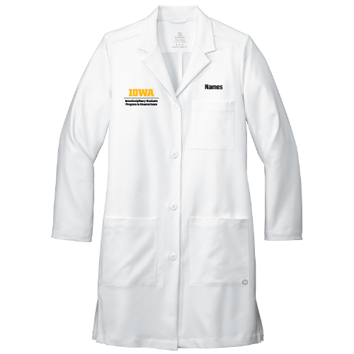 Neuroscience Wonderwink Women's Long Lab Coat -- White