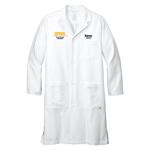 Biomedical Science Wonderwink Men's Long Lab Coat -- White
