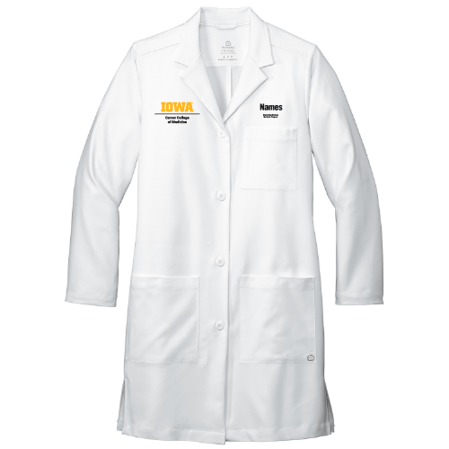 Biomedical Science Wonderwink Women's Long Lab Coat -- White