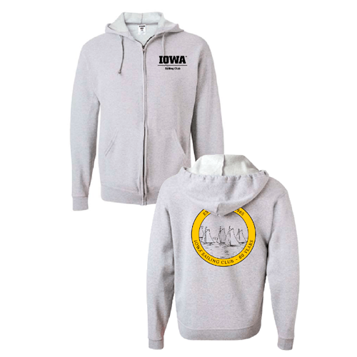 Jerzees Full Zip Hooded Sweatshirt -- Ash