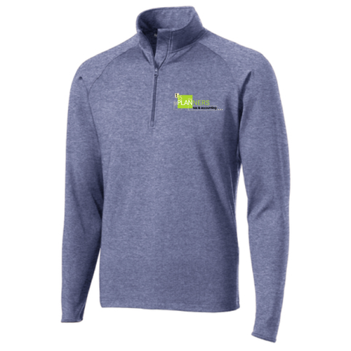 Sport Tek Sport Wick Stretch Half Zip Pullover -- True Navy Heather