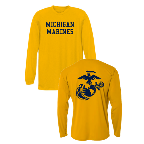 Mens/Unisex A4 Mens Long Sleeve Performance Cooling T-Shirt -- Gold