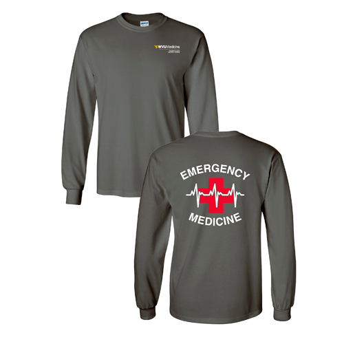 Gildan Heavy Cotton Longsleeve Basic T-Shirt -- Charcoal