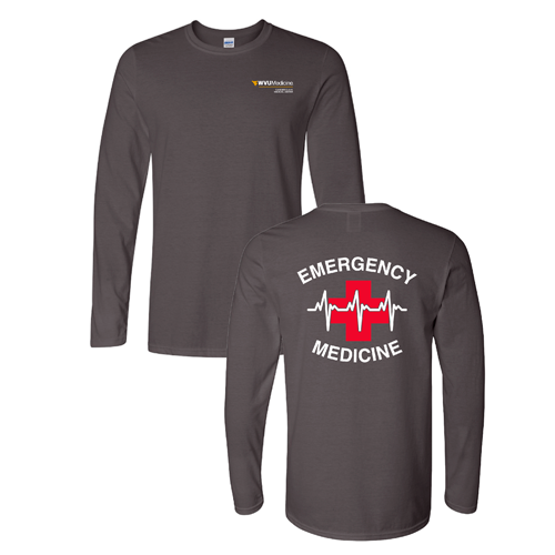 Gildan Softstyle Longsleeve T Shirt -- Charcoal