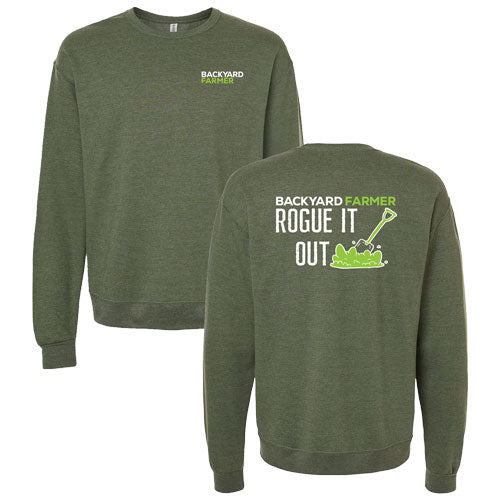 Rogue It Out Fleece Crewneck -- Military Green Heather