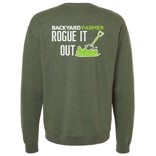 Rogue It Out Fleece Crewneck -- Military Green Heather