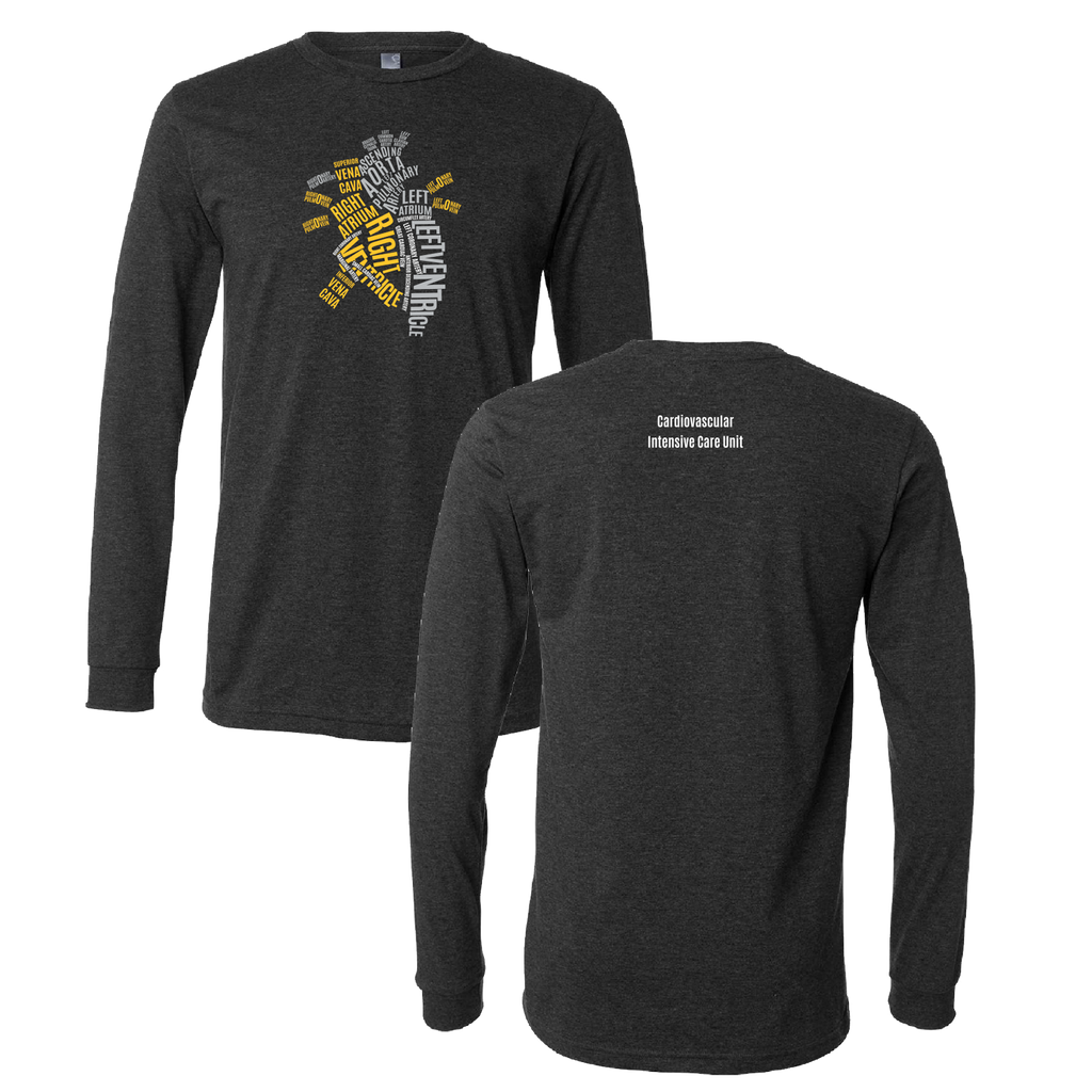 Bella+Canvas Unisex Heather Cvc Long Sleeve Tee- Heathers -- Dark Grey Heather