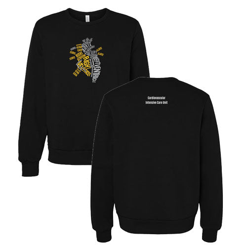 Bella+Canvas Sponge Fleece Classic Crewneck Sweatshirt -- Black