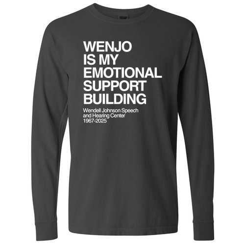 Comfort Colors Ringspun Long Sleeve Tee -Emotional Support Building- Pepper