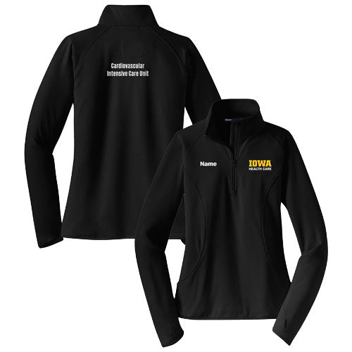 Sport Tek Ladies Sport Wick Stretch Half Zip Pullover -- Black