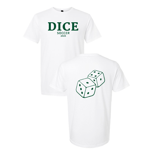 Dice Soccer Unisex T-Shirt -- White