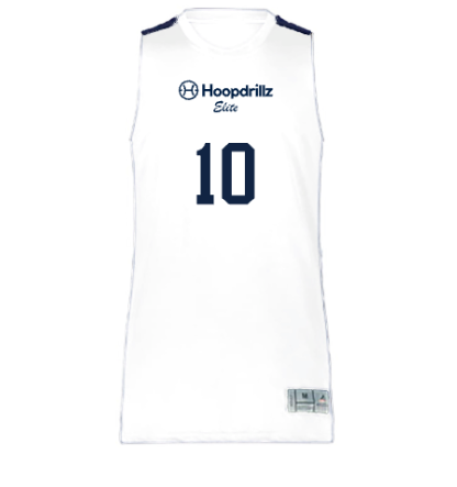 YOUTH Hoopdrillz Elite Reversible Jersey + Shorts -- Navy / White