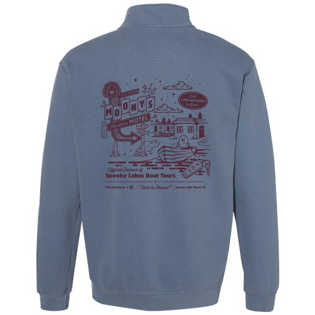 Comfort Colors Adult Quarter Zip Sweatshirt -- Blue Jean