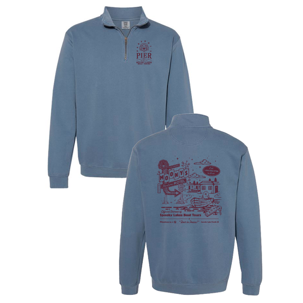 Comfort Colors Adult Quarter Zip Sweatshirt -- Blue Jean