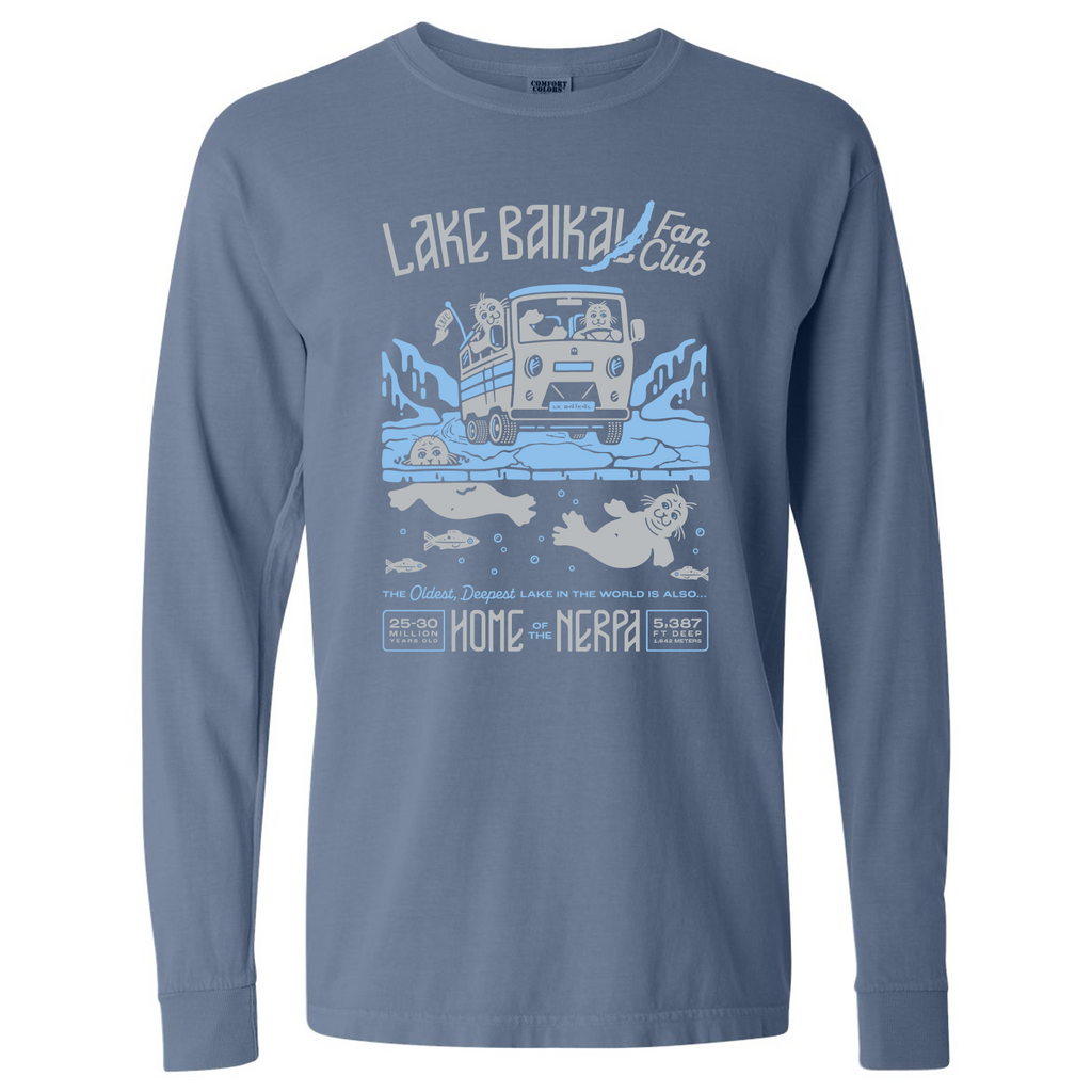 Comfort Colors Ringspun Long Sleeve Tee -- Blue Jean