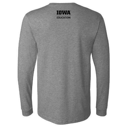 Hawkeye Teachers Bella+Canvas Unisex Heather Cvc Long Sleeve Tee- Heathers -- Deep Heather