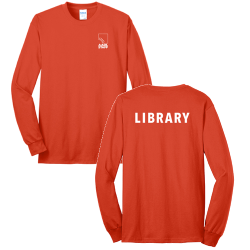 Regular Port and Company Long Sleeve 50/50 T Shirt -- Orange