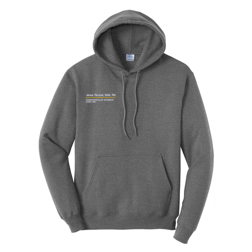 Port and Company Core Fleece Pullover Hooded Sweatshirt -- Graphite Heather