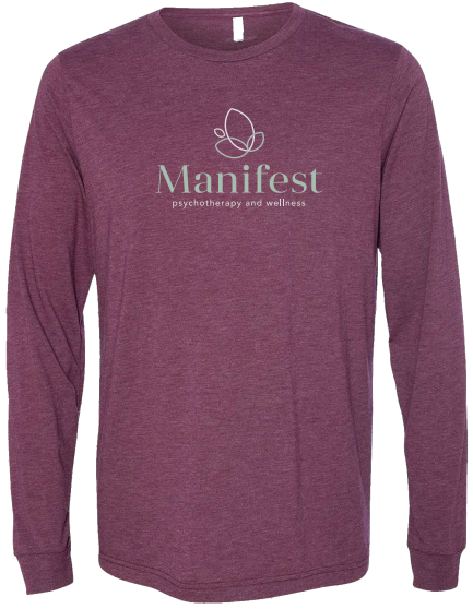 Bella+Canvas Unisex Triblend Long Sleeve Tee -- Maroon Triblend