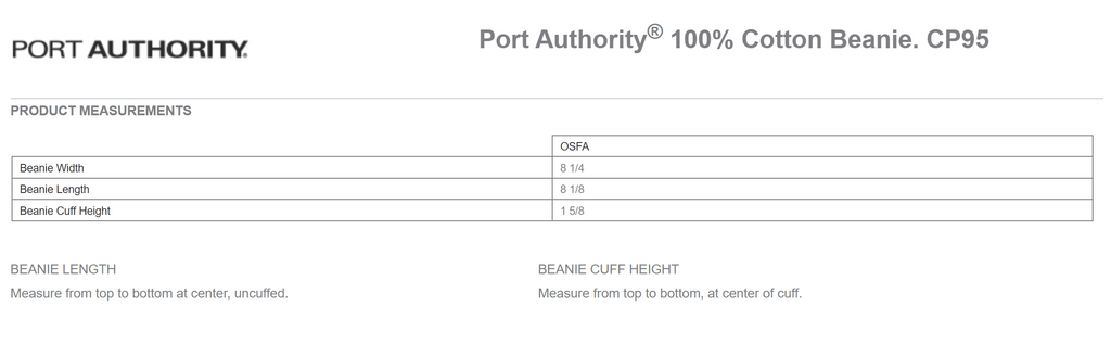 Port Authority 100% Cotton Beanie -- Navy