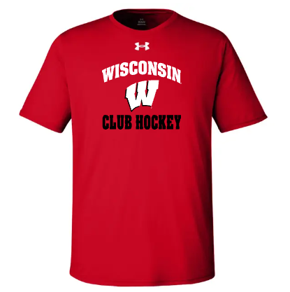 UW Club Hockey Under Armour Tech T-Shirt -- Red