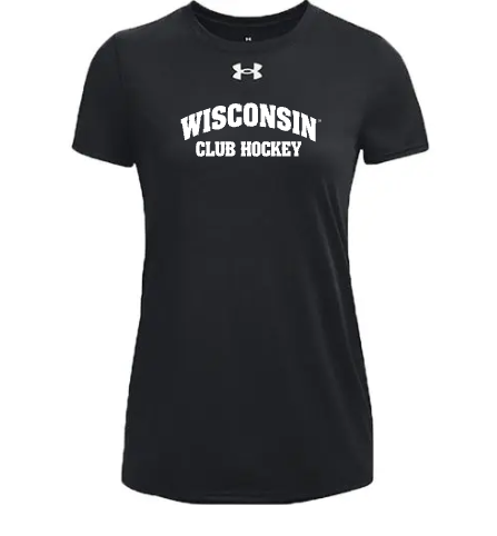 UW Club Hockey Under Armour Women's Tech T-Shirt -- Black