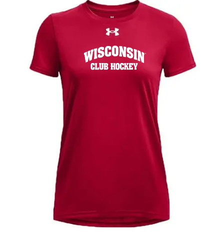 UW Club Hockey Under Armour Women's Tech T-Shirt -- Red