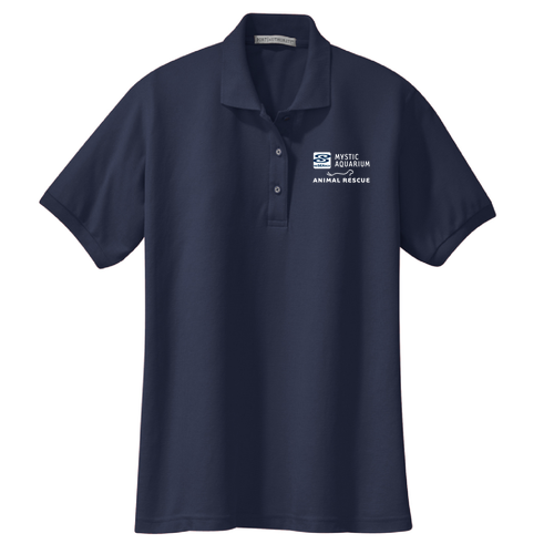 Port Authority Ladies Silk Touch Sport Shirt. -- Navy