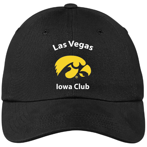 Embroidered Port Authority Brushed Twill Hat -- Black