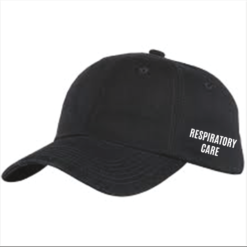 Embroidered Port Authority Brushed Twill Hat -- Black