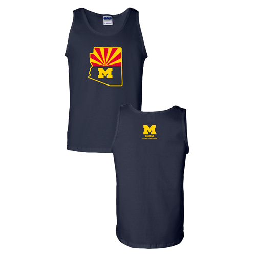 Gildan Ultra Cotton Tank Top -- Navy, State Flag