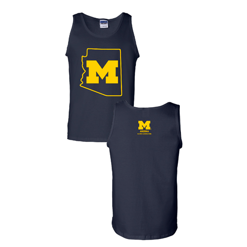 Gildan Ultra Cotton Tank Top -- Navy, State Outline