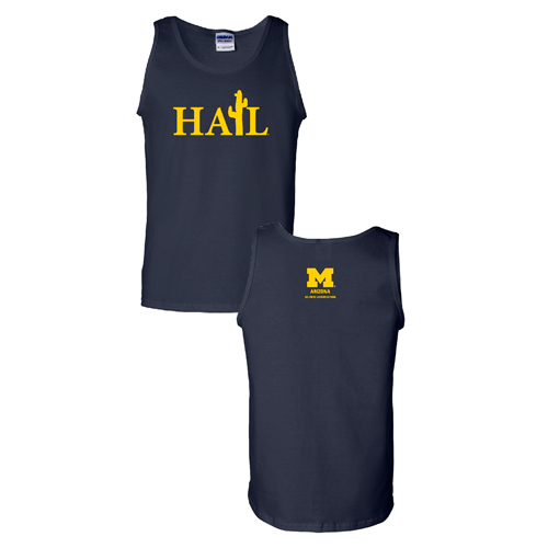 Gildan Ultra Cotton Tank Top -- Navy, Hail