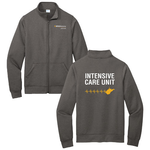 Port and Company Core Fleece Cadet Full-Zip Sweatshirt -- Charcoal